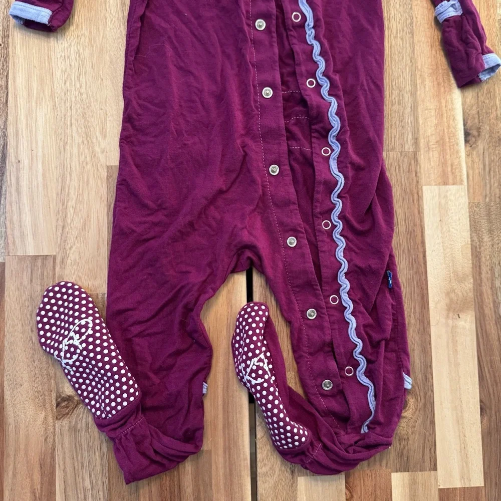Kickee Pants Bamboo Pajamas 2T‎ Snap Buttons and ruffles